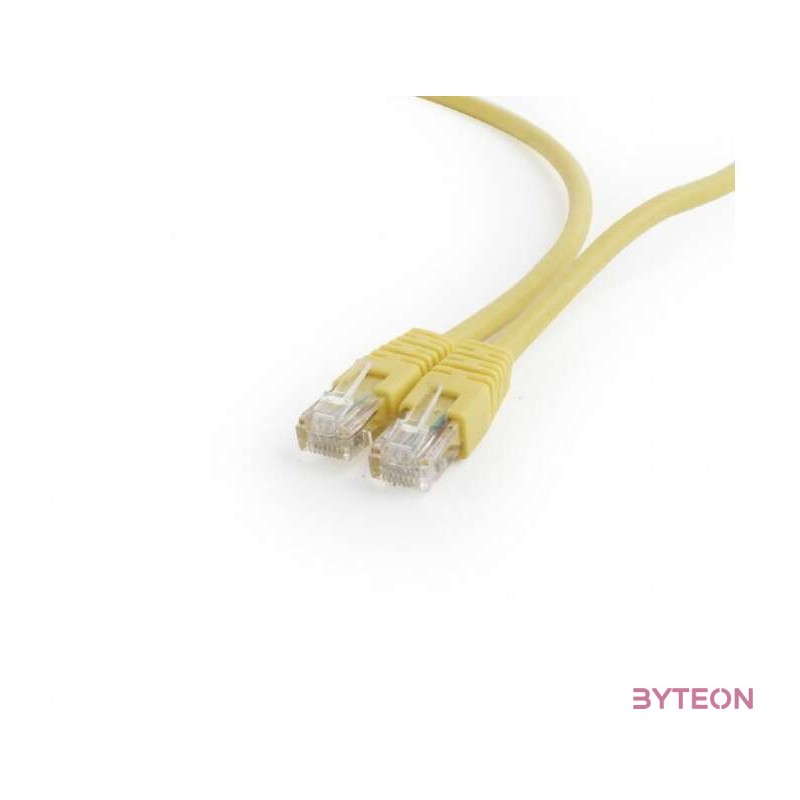 Gembird RJ45 CAT6 UTP M,M adatkábel 0.25m sárga