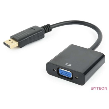 Gembird Displayport - VGA M,F adapter 0.2m fekete