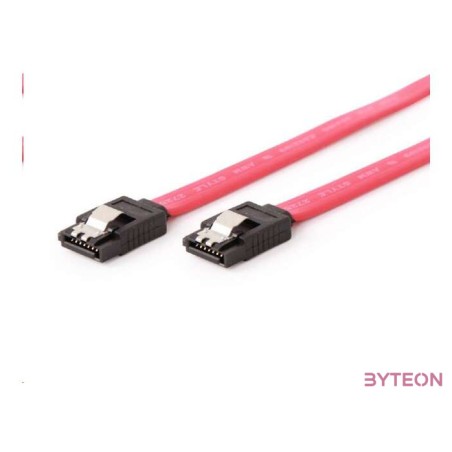 Gembird SATA 3 F,F adatkábel 1m piros metal clips