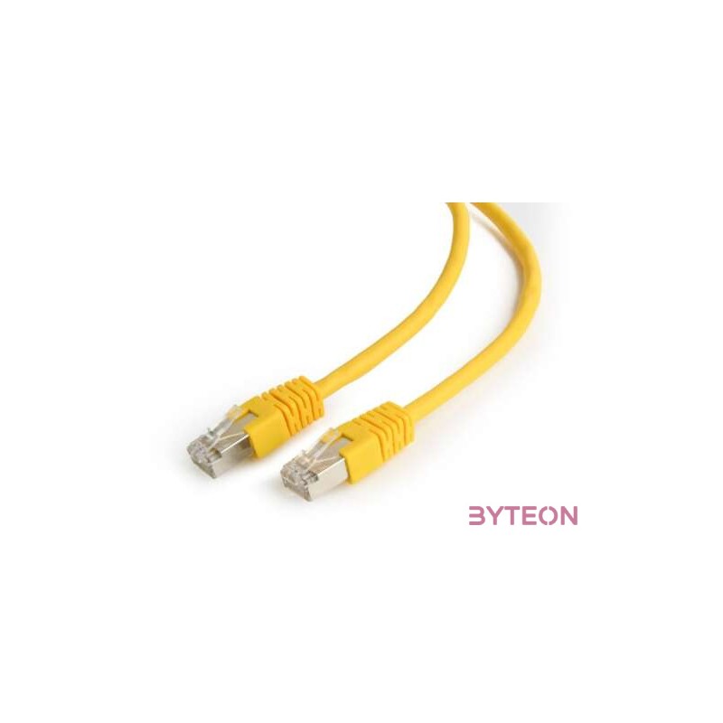 Gembird RJ45 CAT6 UTP M,M adatkábel 0.25m sárga