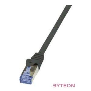 LogiLink RJ45 CAT6A S,FTP M,M adatkábel 0.25m AWG26 fekete