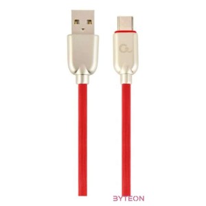 Gembird Premium rubber Type-C USB charging and data cable, 2m, red