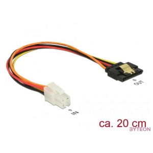 Delock Power 4pin - SATA Power F,F tápkábel 0.2m Lenovo alaplapokhoz