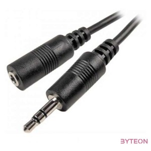 Gembird Jack stereo 3,5mm M,F audio kábel hosszabbító 1.5m fekete