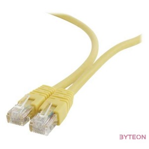 Gembird RJ45 CAT6 UTP M,M adatkábel 0.25m sárga