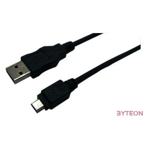 LogiLink USB 2.0 A - USB 2.0 mini B 5pin M,M adatkábel 3m fekete