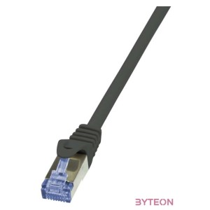 LogiLink RJ45 CAT6A S,FTP M,M adatkábel 0.25m AWG26 fekete
