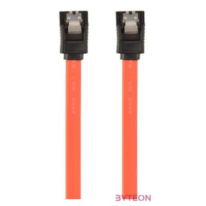 Gembird SATA 3 F,F adatkábel 1m piros metal clips