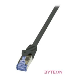 LogiLink RJ45 CAT6A S,FTP M,M adatkábel 0.25m AWG26 fekete