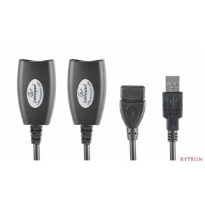 Gembird USB A - Cat.5e adatkábel hosszabbító fekete max. 30m