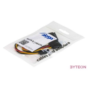 Akyga AK-CA-31 SATA Power - 2db SATA Power M,F adapter 0.15m
