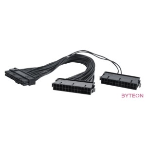 Gembird ATX 24pin F,M tápkábel 0.3m PSU switch