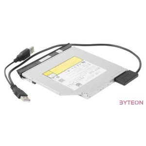 Gembird USB A - SATA Slimline 13pin M,F adatkábel 0.5m fekete