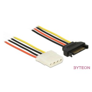 Delock SATA Power 15pin - Molex Power 4pin M,F tápkábel 0.3m