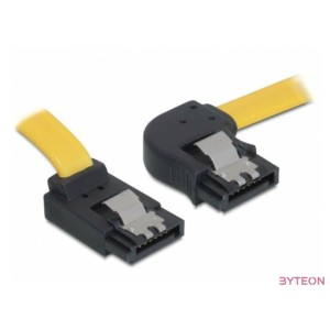 Delock SATA F,F adatkábel 0.3m jobb,fel sárga