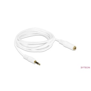 Jack 3.5 - Jack 3.5 - 2.0m hosszabító (4pin, hang+mikrofon) - Delock