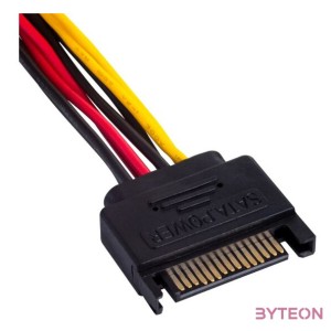 Akyga AK-CA-31 SATA Power - 2db SATA Power M,F adapter 0.15m