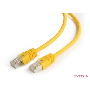 Gembird RJ45 CAT6 UTP M,M adatkábel 0.25m sárga