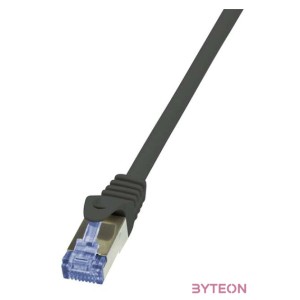 LogiLink RJ45 CAT6A S,FTP M,M adatkábel 0.25m AWG26 fekete
