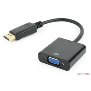Gembird Displayport - VGA M,F adapter 0.2m fekete