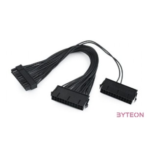 Gembird ATX 24pin F,M tápkábel 0.3m PSU switch