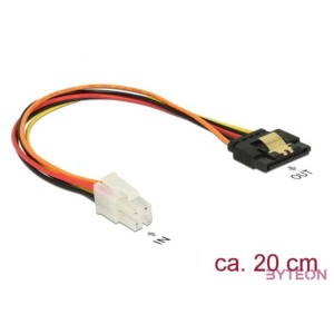 Delock Power 4pin - SATA Power F,F tápkábel 0.2m Lenovo alaplapokhoz