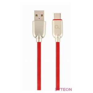 Gembird Premium rubber Type-C USB charging and data cable, 2m, red
