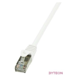 LogiLink RJ45 CAT6 F,UTP M,M adatkábel 5m AWG26 fehér