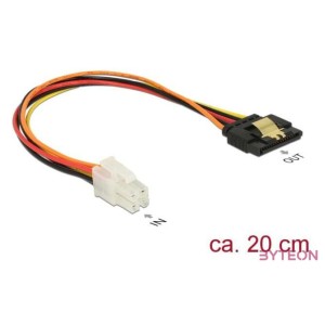 Delock Power 4pin - SATA Power F,F tápkábel 0.2m Lenovo alaplapokhoz