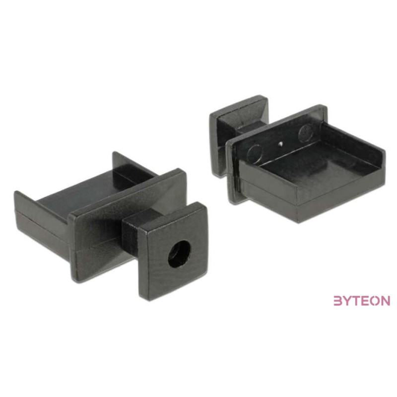 Delock USB 2.0 A védődugó fekete 10db