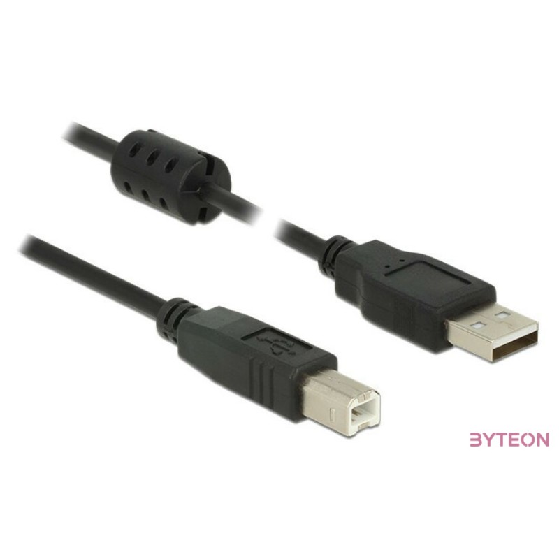 Delock USB 2.0 A - USB 2.0 B M,M adatkábel 3m fekete