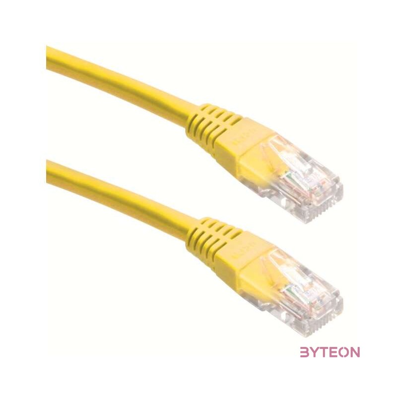 Gembird RJ45 CAT5e UTP M,M adatkábel 1m sárga