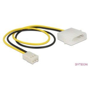 Delock Molex Power 4pin - Power 3pin M,F tápkábel 0.3m FAN