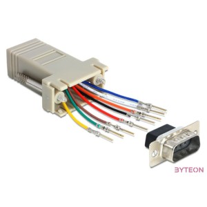 Delock D-SUB 9pin - RJ45 CAT5 UTP M,F adapter szet (szerelő készlet)