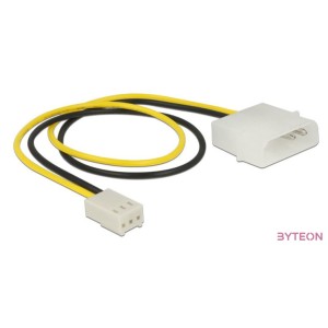 Delock Molex Power 4pin - Power 3pin M,F tápkábel 0.3m FAN