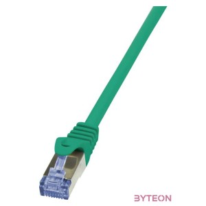 LogiLink RJ45 CAT6A S,FTP M,M adatkábel 0.25m AWG26 zöld