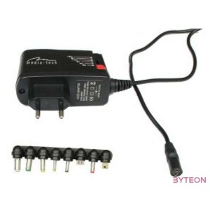 Media-Tech univerzális Tablet és Okostelefon töltő 8 töltőfejjel, 3V-12V