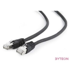 Gembird RJ45 CAT6A FTP M,M adatkábel 3m fekete LSZH