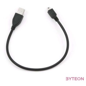 Gembird USB A - USB mini B 5pin M,M adatkábel 0.3m fekete