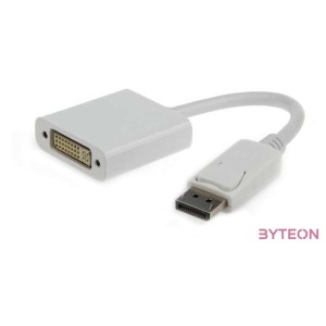 Gembird Displayport - DVI-I M,F adapter 0.1m fehér