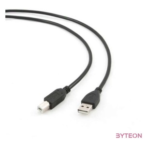 Gembird USB A - USB B M,M adatkábel 1.8m fekete