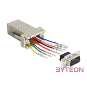 Delock D-SUB 9pin - RJ45 CAT5 UTP M,F adapter szet (szerelő készlet)