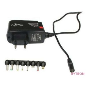 Media-Tech univerzális Tablet és Okostelefon töltő 8 töltőfejjel, 3V-12V