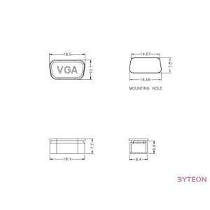 Delock VGA védősapka átlátszó 10db