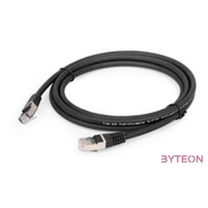 Gembird RJ45 CAT6A FTP M,M adatkábel 3m fekete LSZH