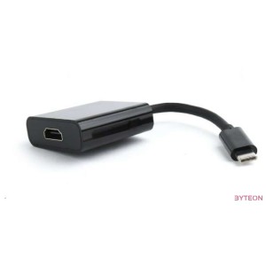 Gembird USB-C - HDMI M,F adapter 0.15m fekete