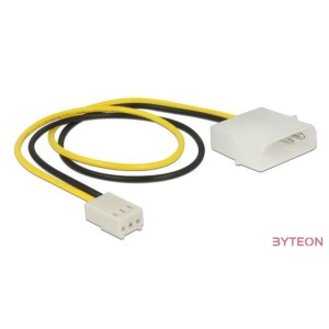 Delock Molex Power 4pin - Power 3pin M,F tápkábel 0.3m FAN