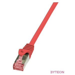 LogiLink RJ45 CAT6 SFTP M,M adatkábel 0.5m AWG27 piros