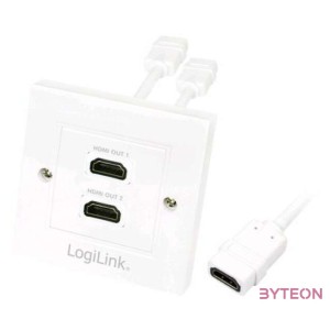 LogiLink HDMI fali lemez 2x HDMI anya