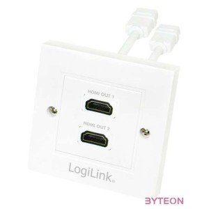 LogiLink HDMI fali lemez 2x HDMI anya